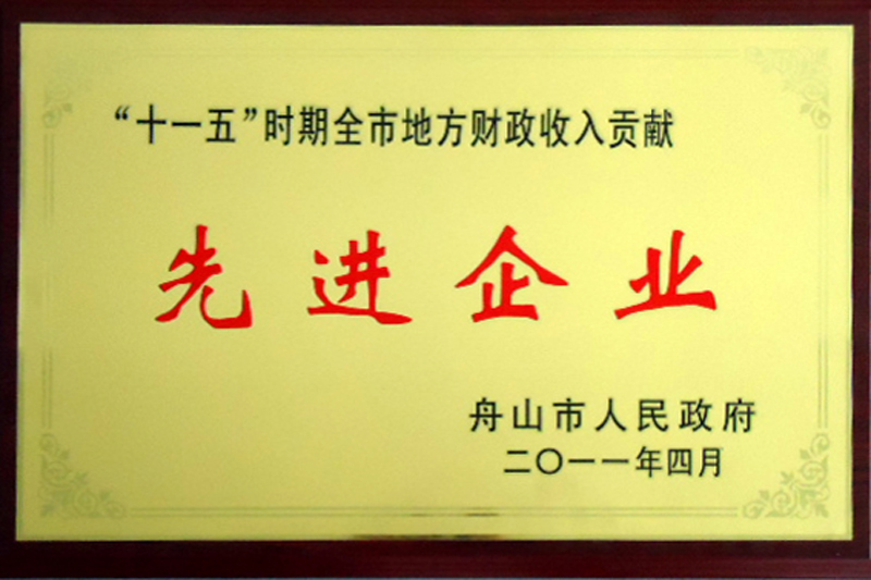 2011年舟山市収入貢獻先進企業